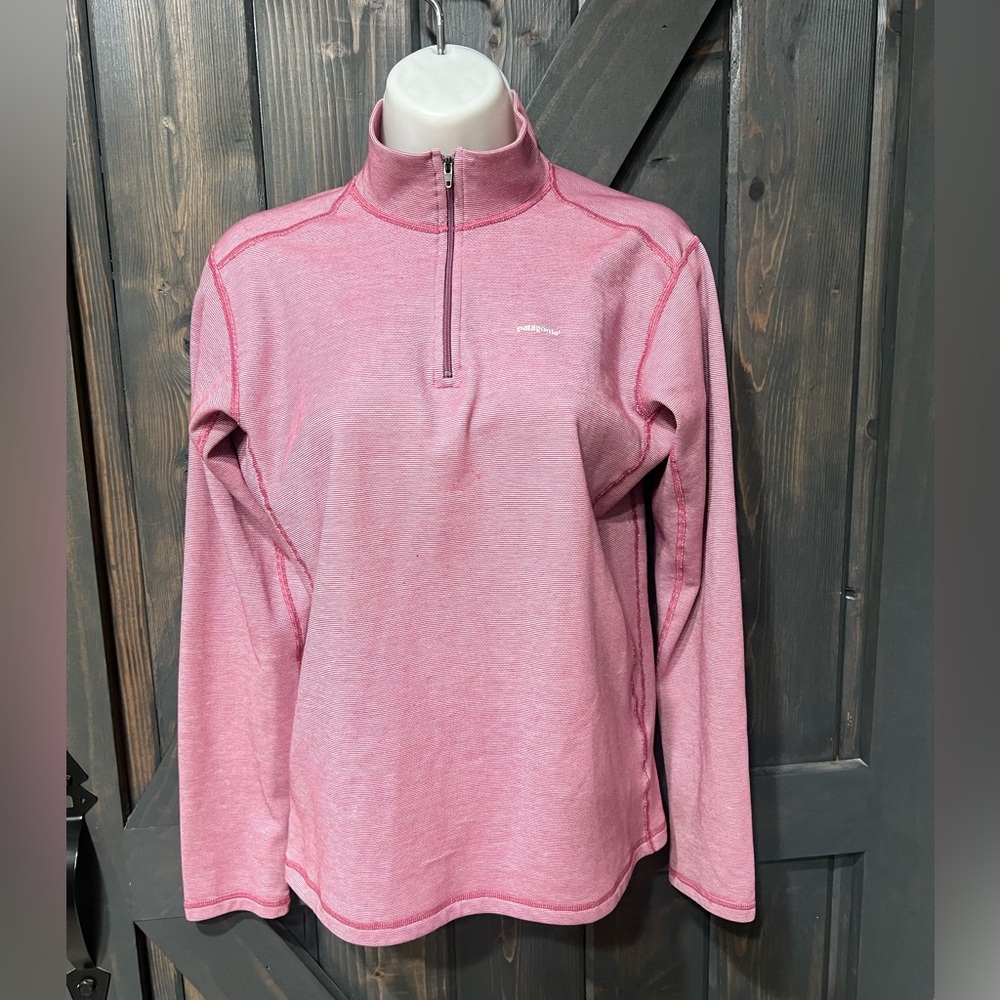 Patagonia Unisex Kids Size Large XL Lightweight 1/4 Zip Pullover Shirt Pink